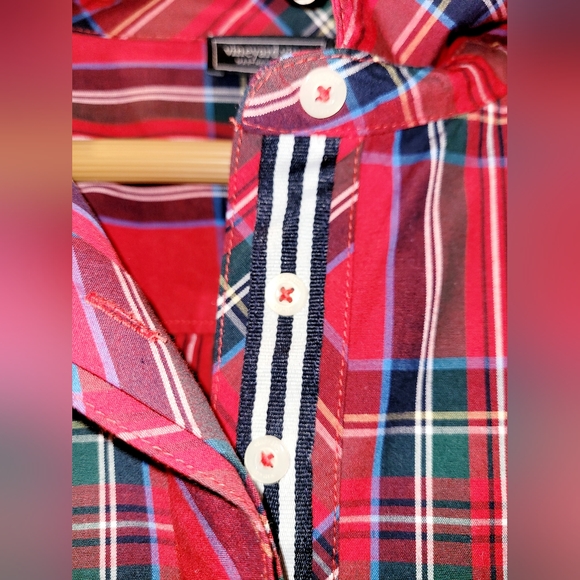 NTW-❤️-Vineyard Vines-Tartan Red Shirt Dress - Picture 7 of 8